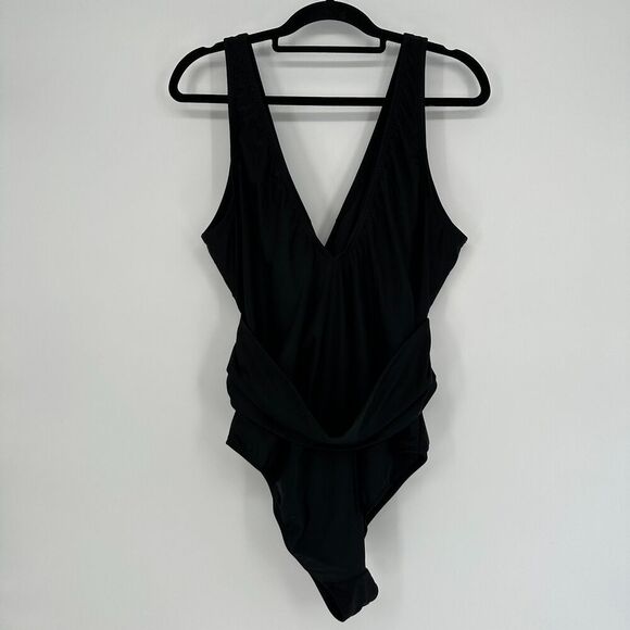 Adore Me Womens One Piece Swimsuit Size 3X Black Boho Beach Classic Slimming - Picture 2 of 8